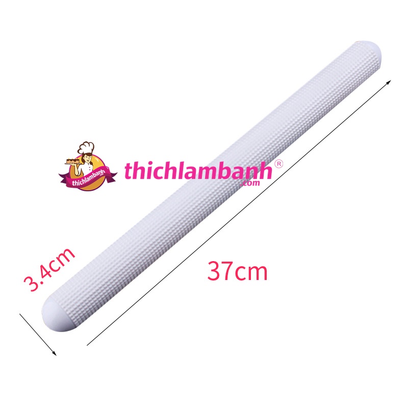 Cán bột nhựa gai 37 cm