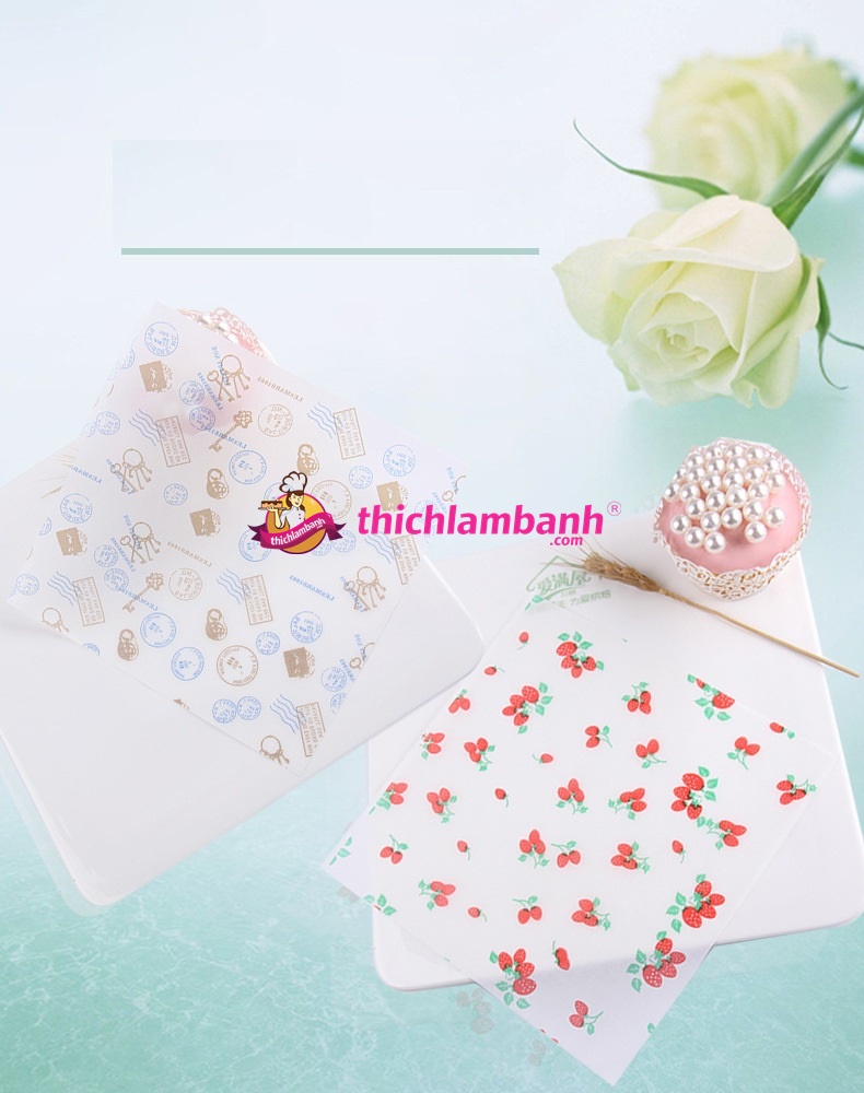 Giấy lót hộp bã mía Bento 18x18cm