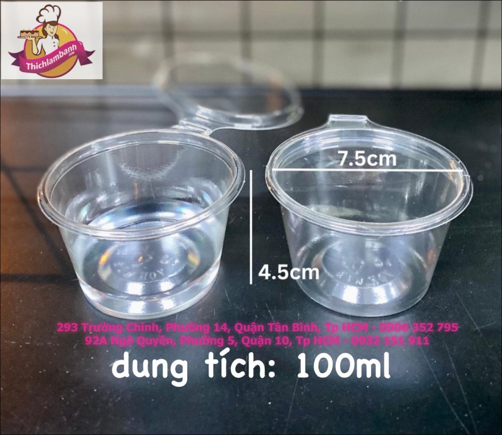 Hủ sốt nhựa pet nắp liền 4Oz ( 100-110ml)