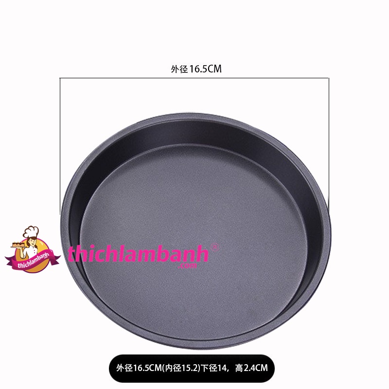 Khuôn pizza đen chống dính 7 inch