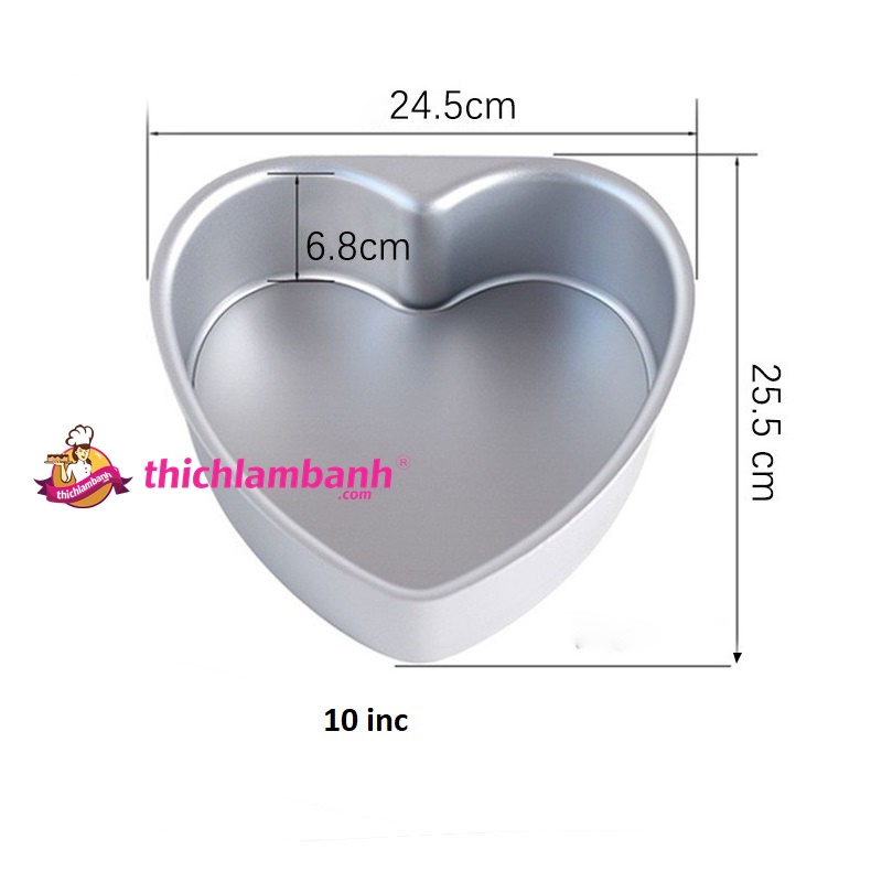 Khuôn tim đúc đáy liền nhiều kích thước