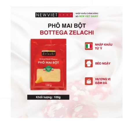 Phô Mai bột Bottega Zelachi 100g