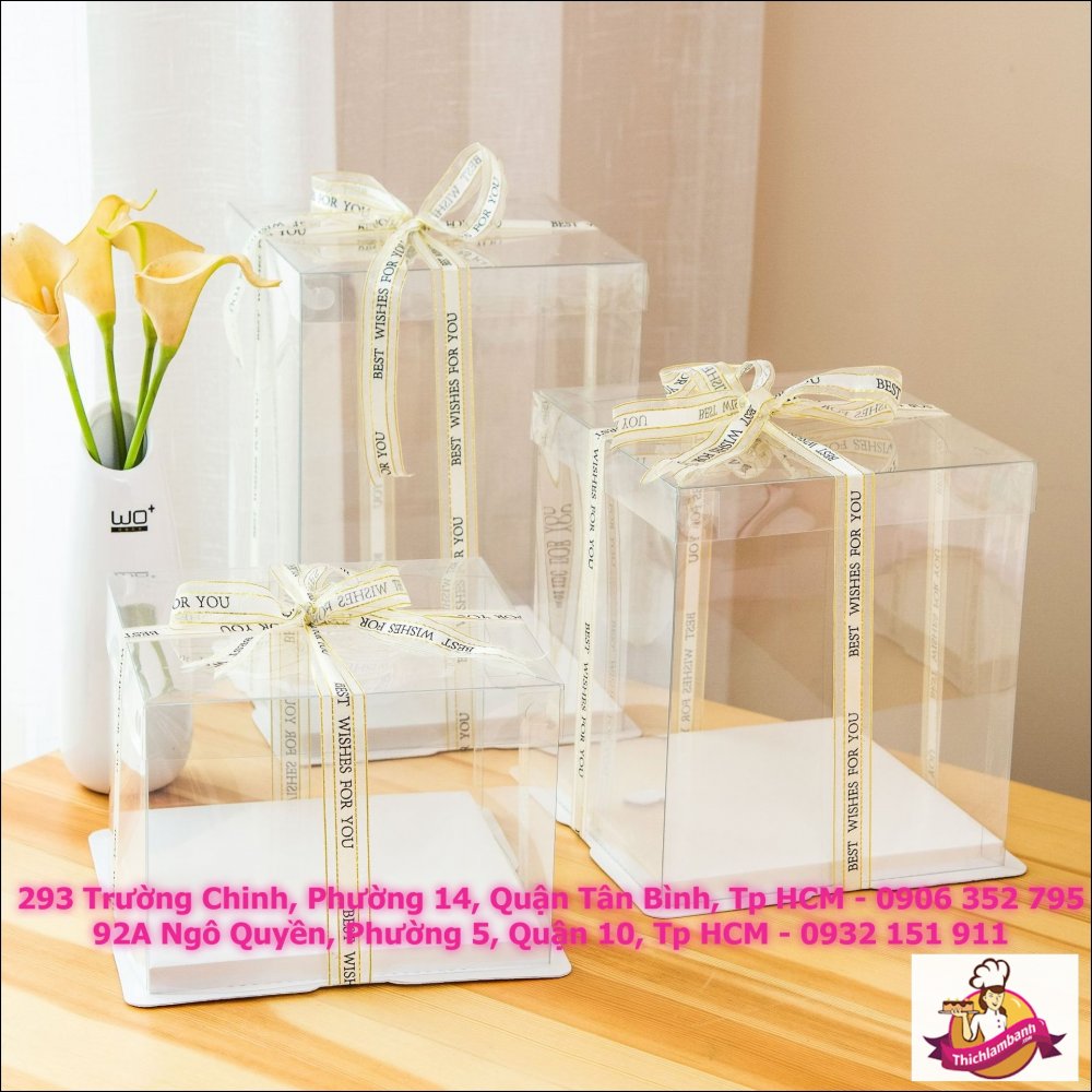Hộp bánh kem MICA Trong 26 cm