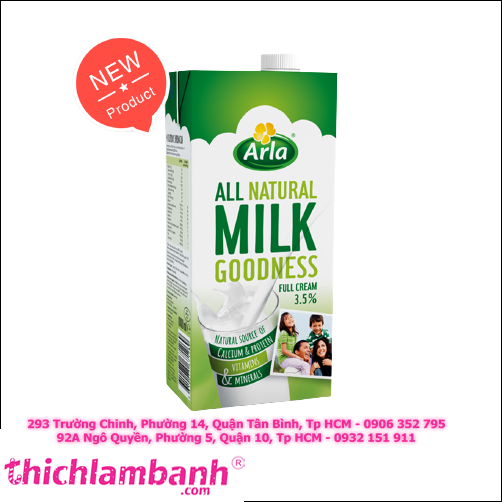 Sữa tươi nguyên kem Arla 1L [Arla UHT Full Cream Milk]
