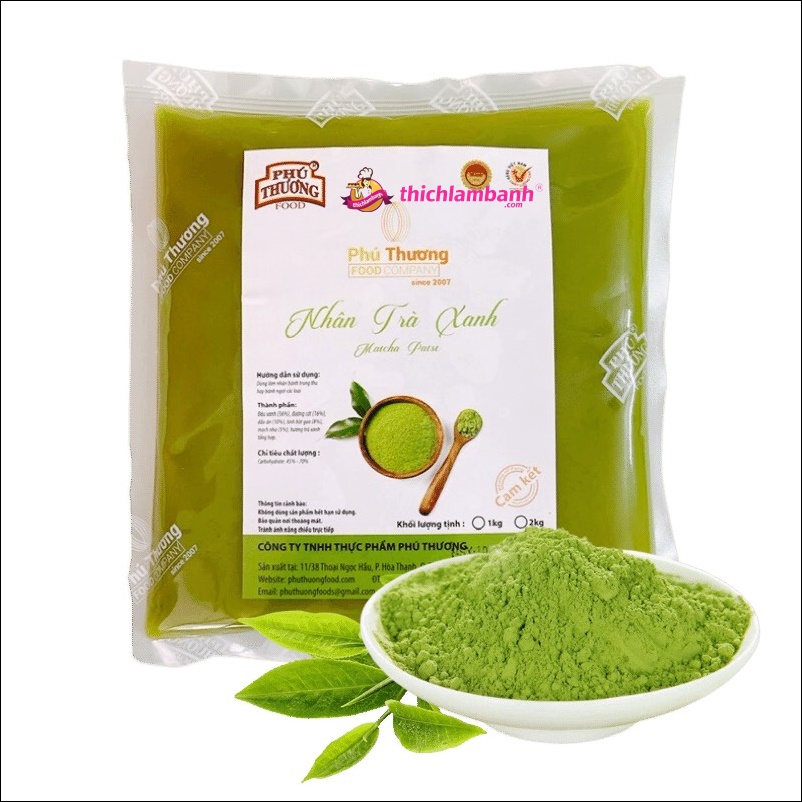 Trà Xanh - Nhân sên sẵn bánh trung thu Phú Thương 1KG