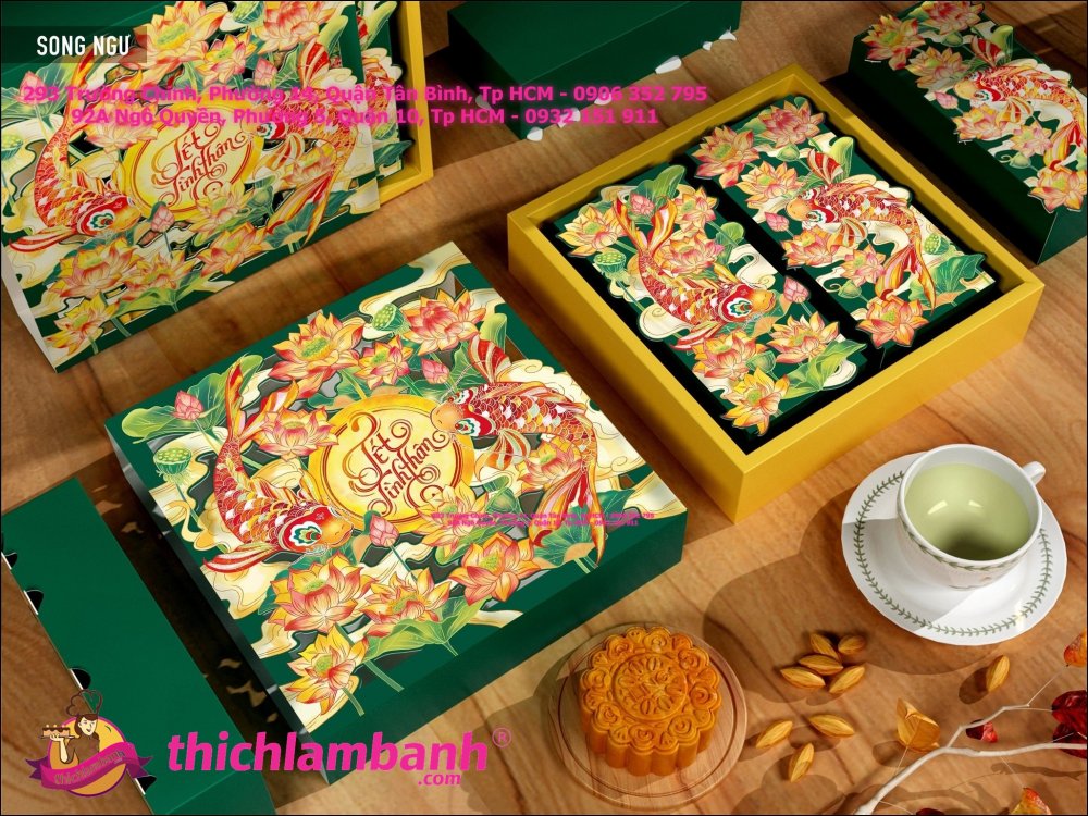 Hộp Trung Thu 4 Bánh Song Ngư (150gr – 250gr)