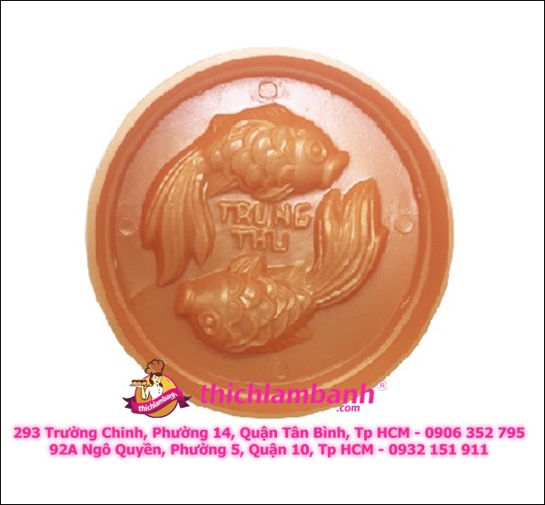 Khuôn Bánh Trung Thu Nướng-Dẻo Song Ngư Ngọc Lan