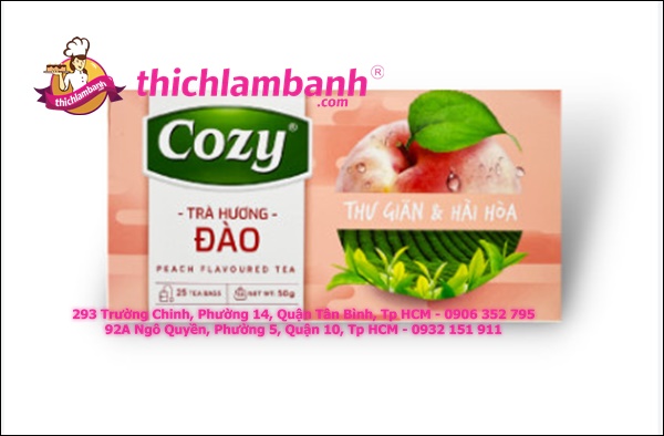 Trà Cozy Hương Đào túi lọc hộp 50G