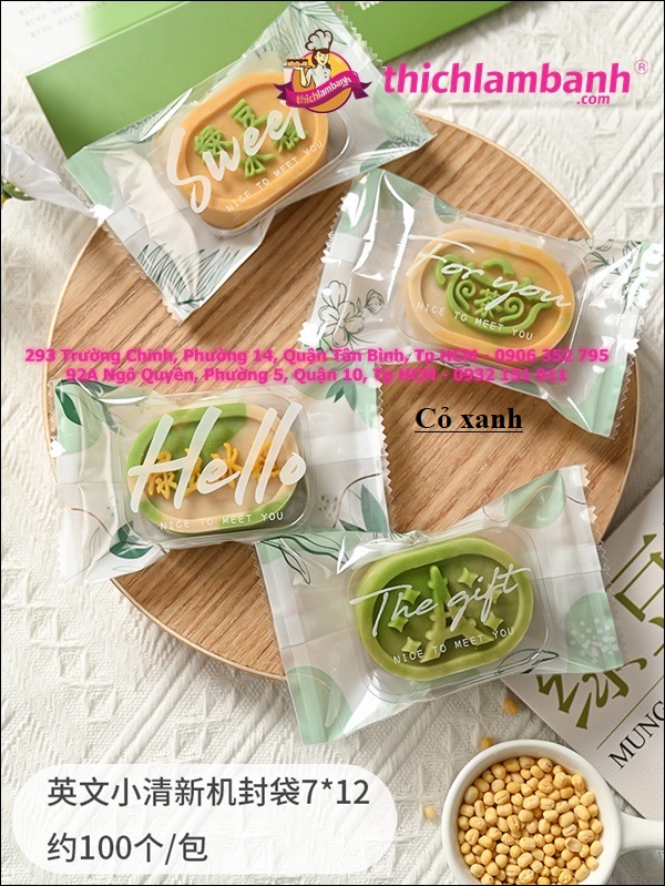 Túi hàn bánh dứa 7x12cm