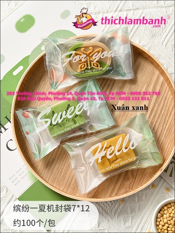 Túi hàn bánh dứa 7x12cm