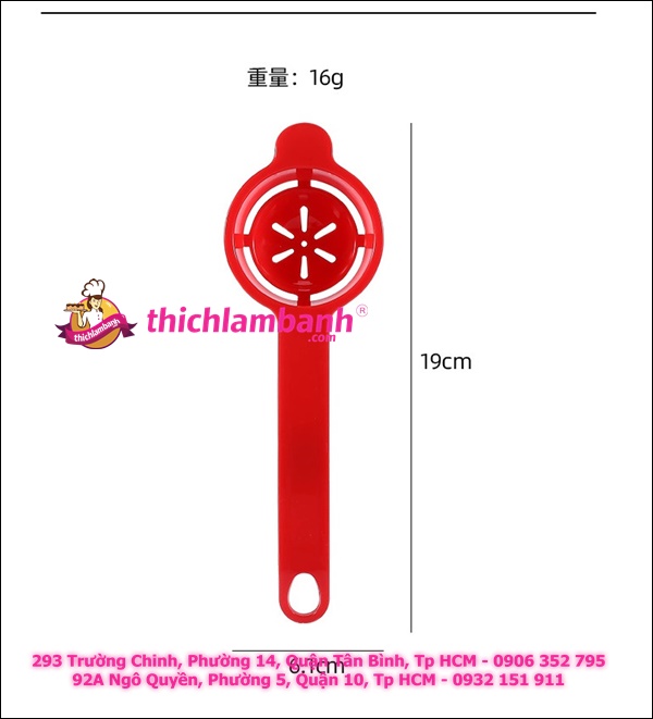 Dụng cụ nhựa tách lòng đỏ trứng