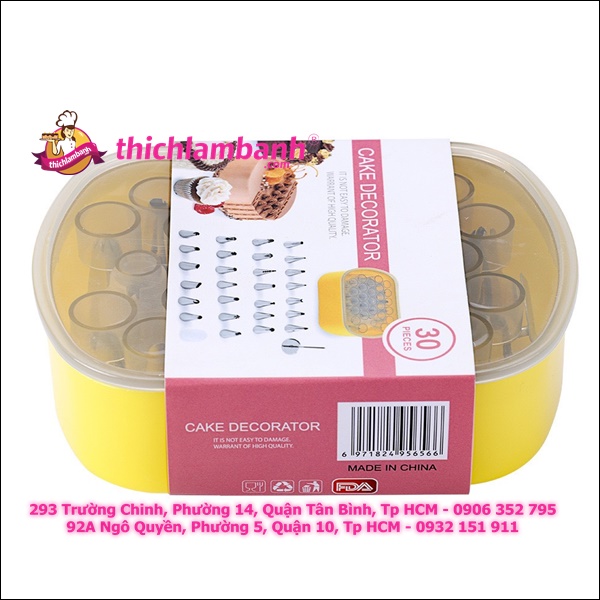 Bộ 27 đuôi + 1 chốt túi bắt kem + dù