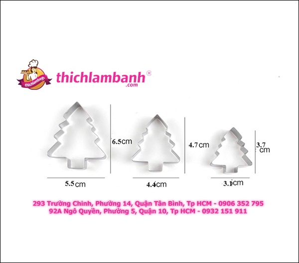 Bộ 3 nhấn cây thông Giáng sinh