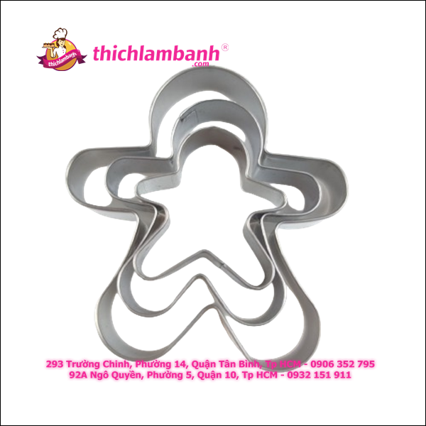 Bộ 3 nhấn người bánh quy gừng Giáng sinh