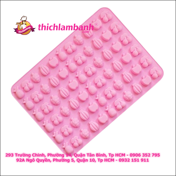 Khuôn silicon 66 trái cây nhí