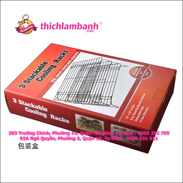 Rack hong bánh tầng 3 tầng