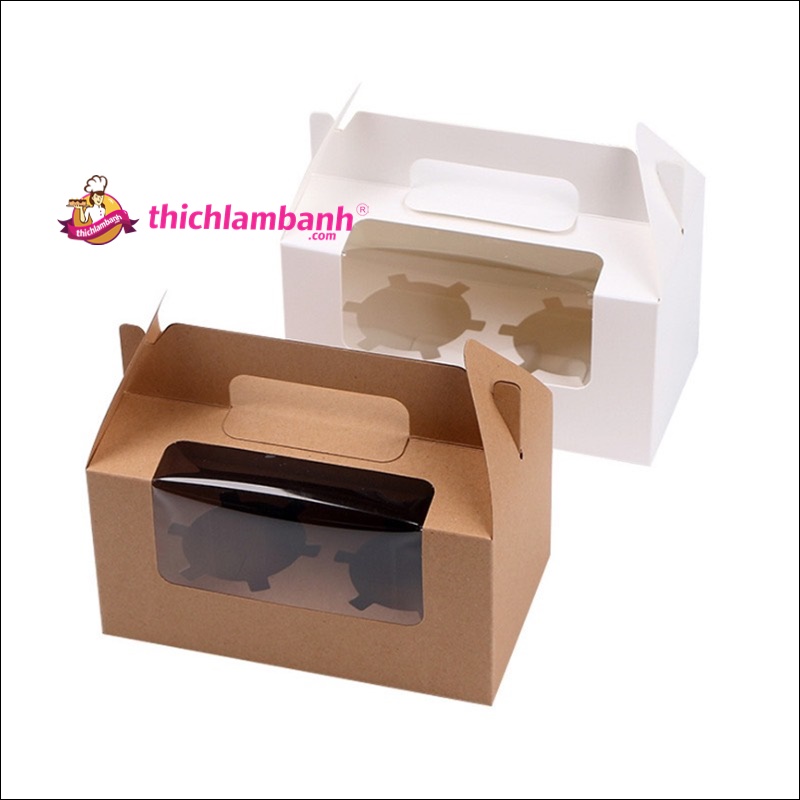 Hộp cupcake 2 xách tay