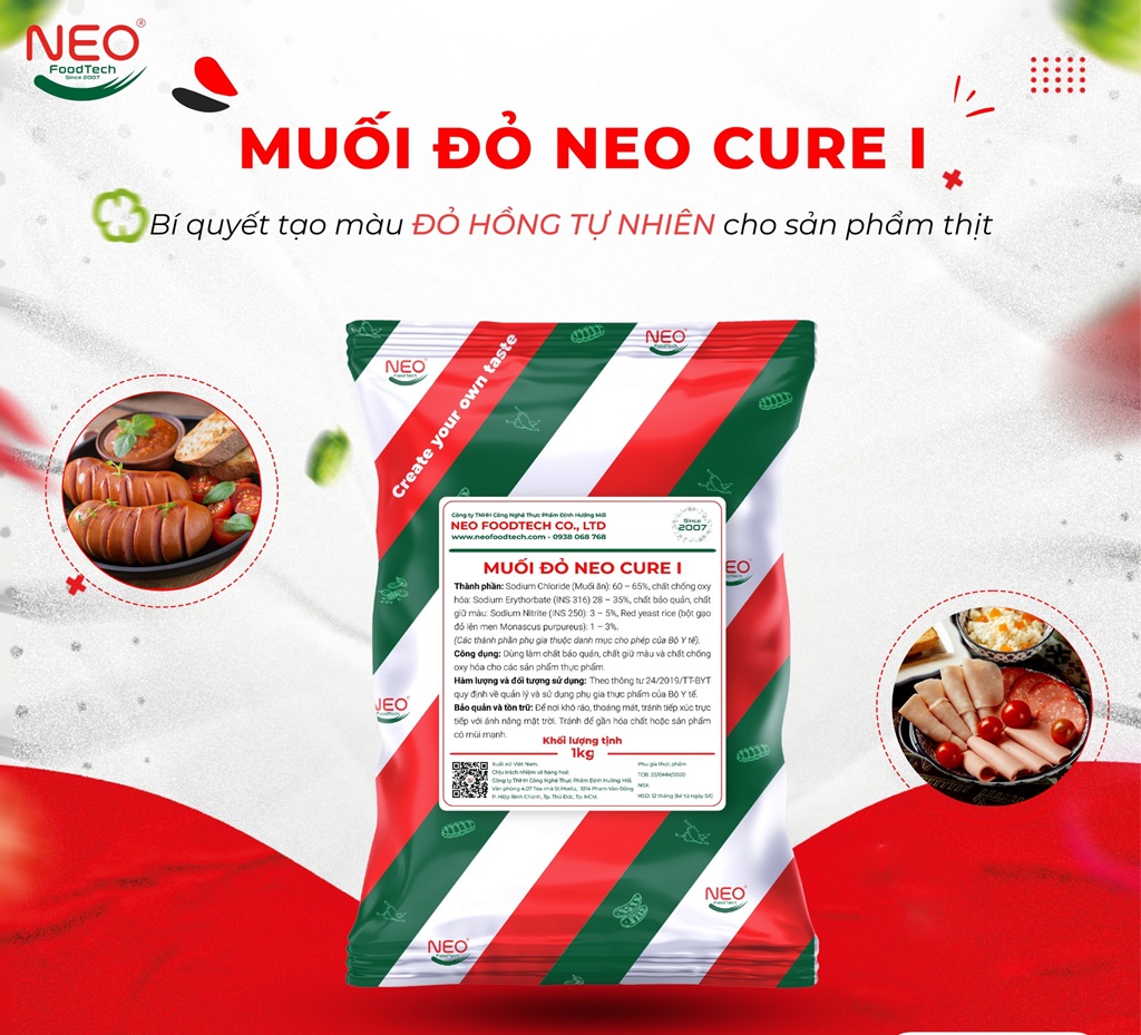 Muối Đỏ NEO CURE I (muối diêm lạp xưởng) 20G