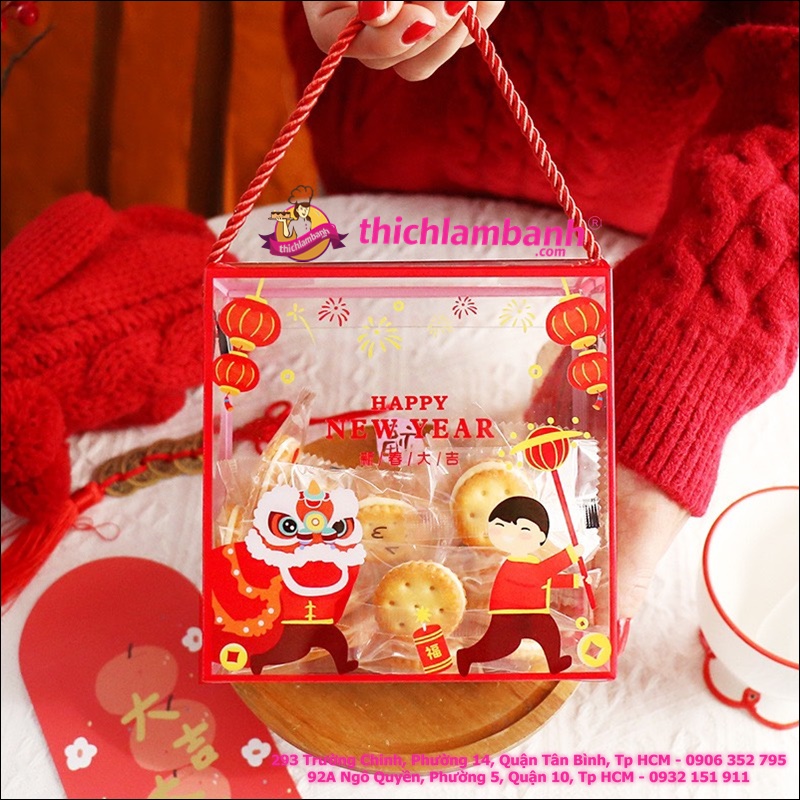 Hộp PET Tết Múa Lân