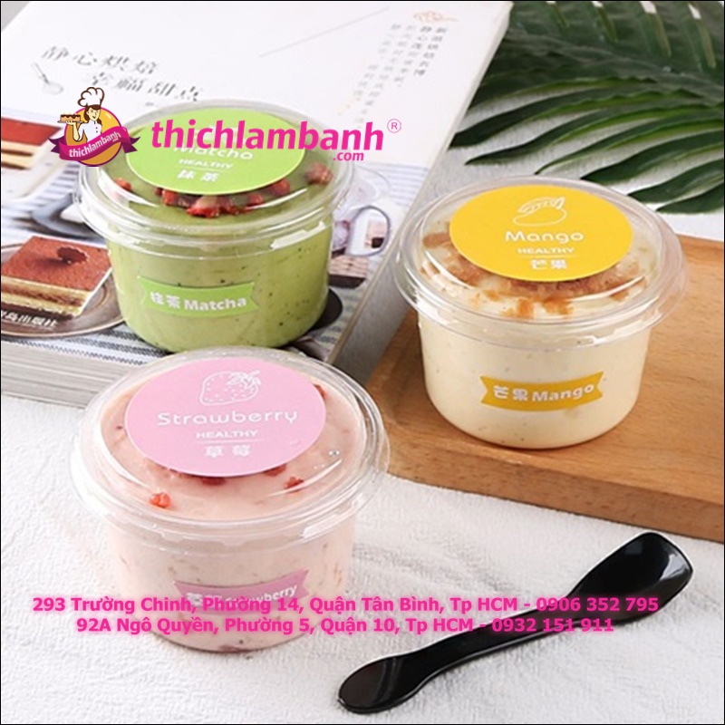 Hộp nhựa tròn đựng bánh mousse/ tiramisu XY583