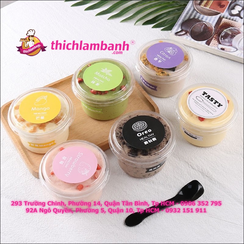 Hộp nhựa tròn đựng bánh mousse/ tiramisu XY583
