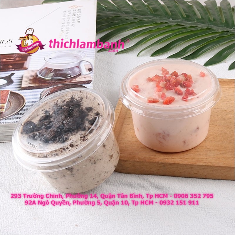 Hộp nhựa tròn đựng bánh mousse/ tiramisu XY583