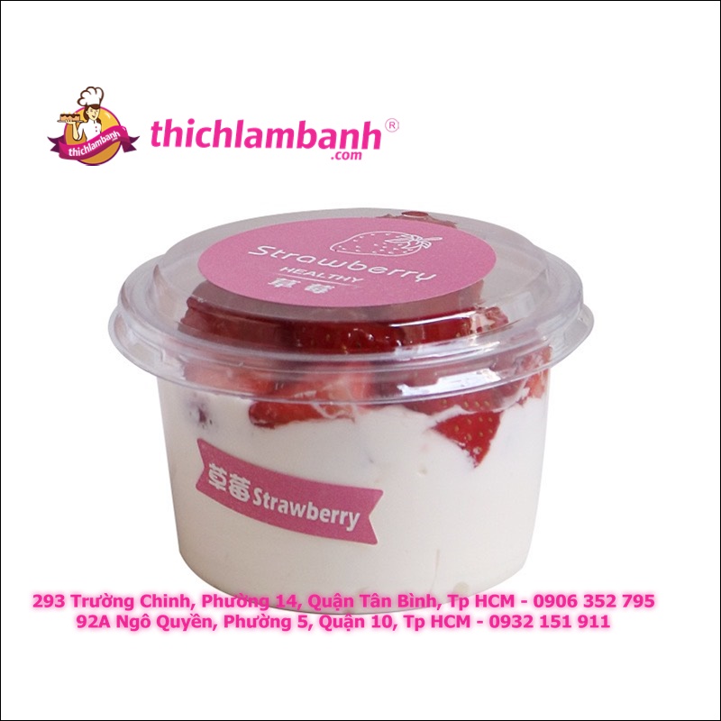 Hộp nhựa tròn đựng bánh mousse/ tiramisu XY583
