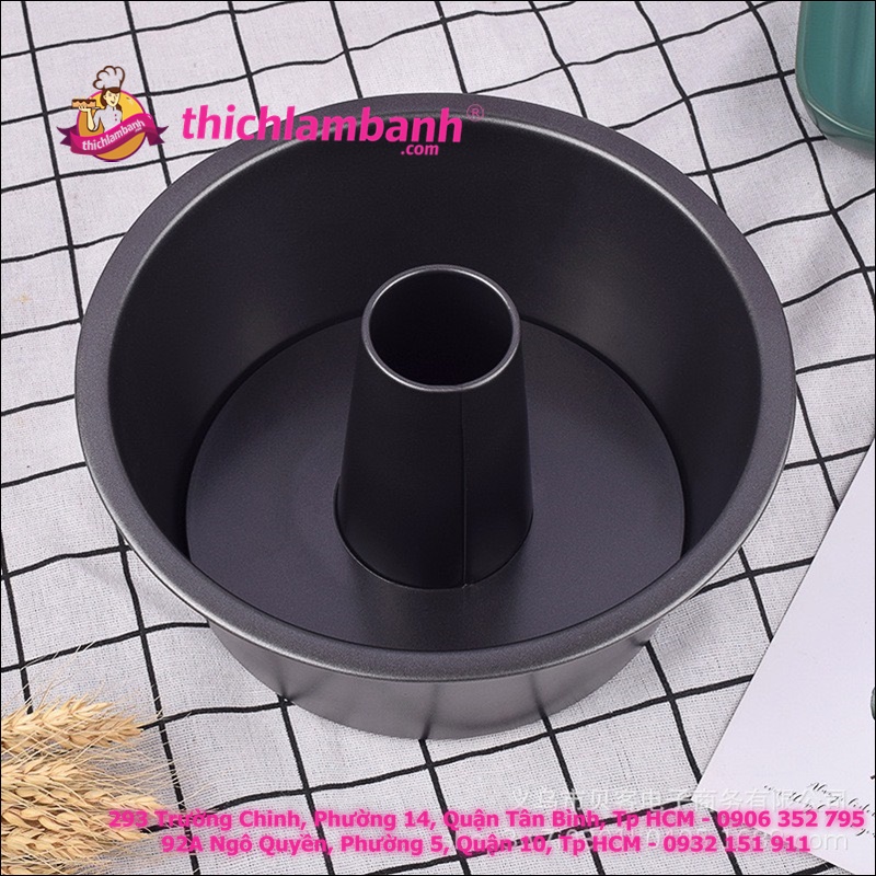 Khuôn bánh chiffon đáy RỜI chống dính 9 inc