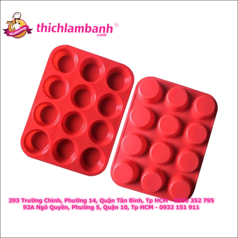 Khuôn cupcake silicon 12 lỗ