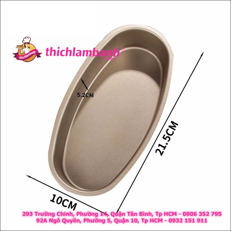 Khuôn oval chống dính cheesecake 8881