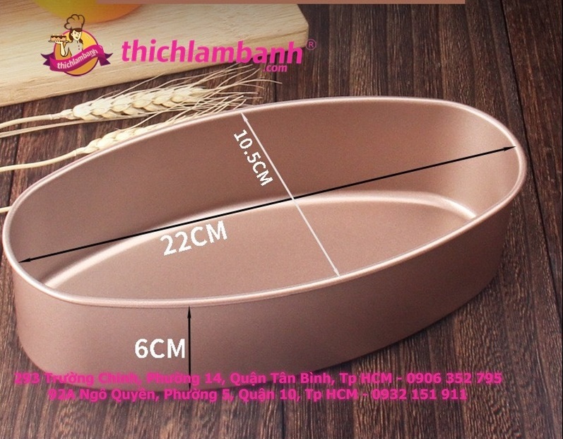 Khuôn oval chống dính cheesecake 8881