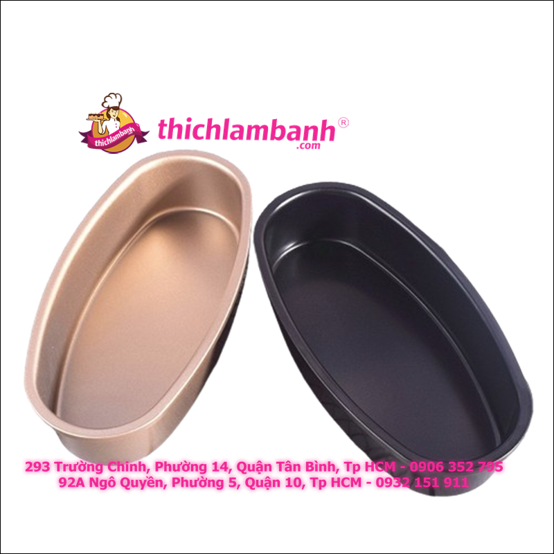 Khuôn Oval chống dính Vàng/đen