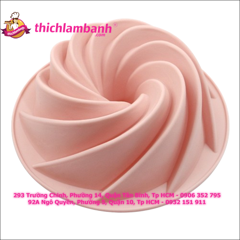 Khuôn silicon tròn xoáy 15cm