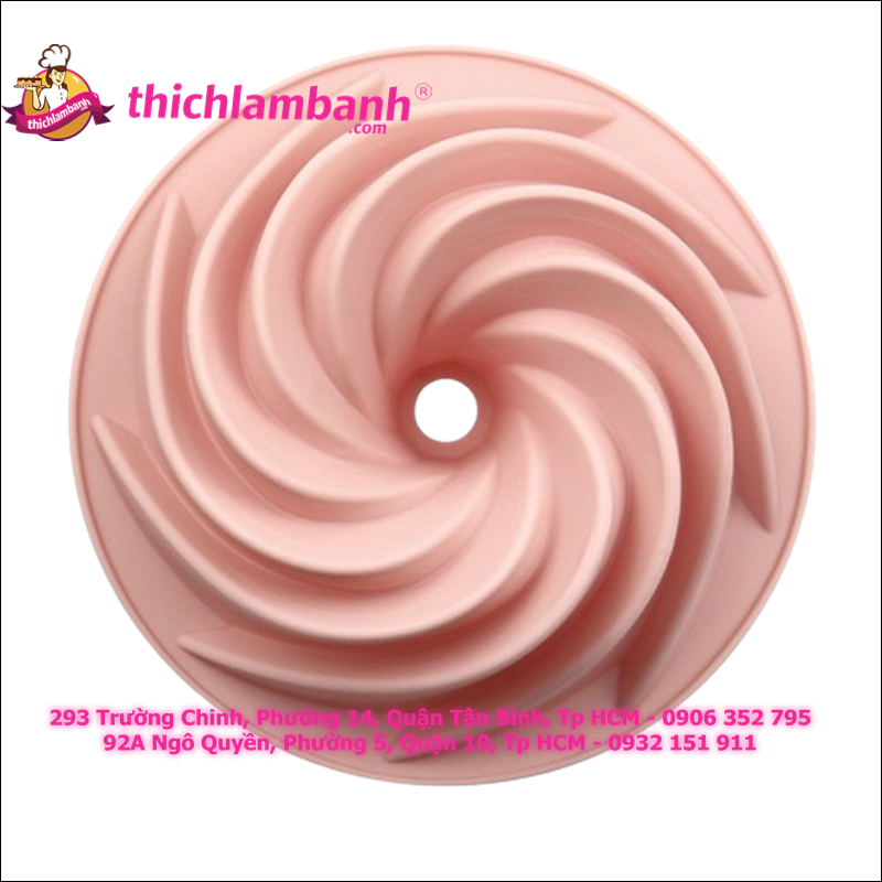 Khuôn silicon tròn xoáy 15cm