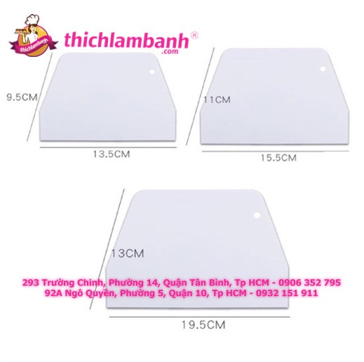 Miếng chà láng cắt bột hình thang lớn 19.3cm
