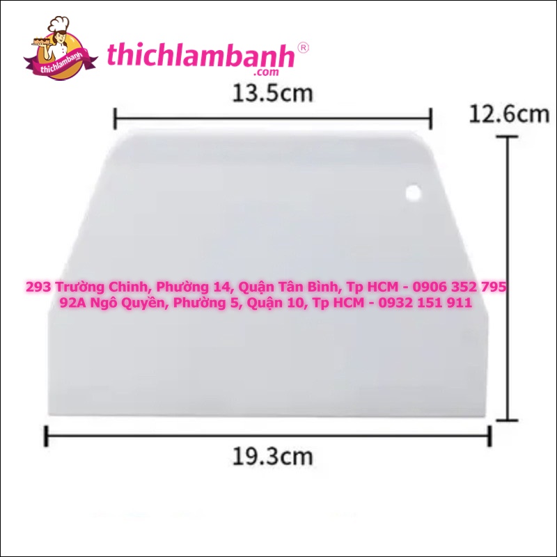 Miếng chà láng cắt bột hình thang lớn 19.3cm