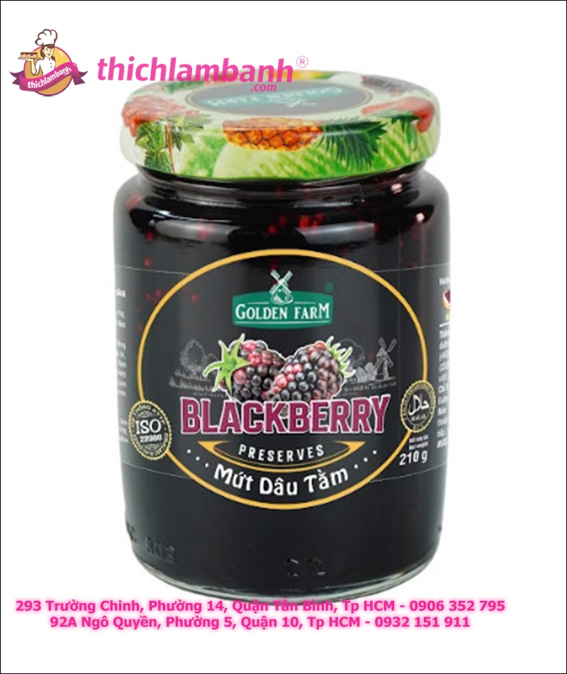 Mứt Dâu Tằm Preserves Golden Farm hũ 210g