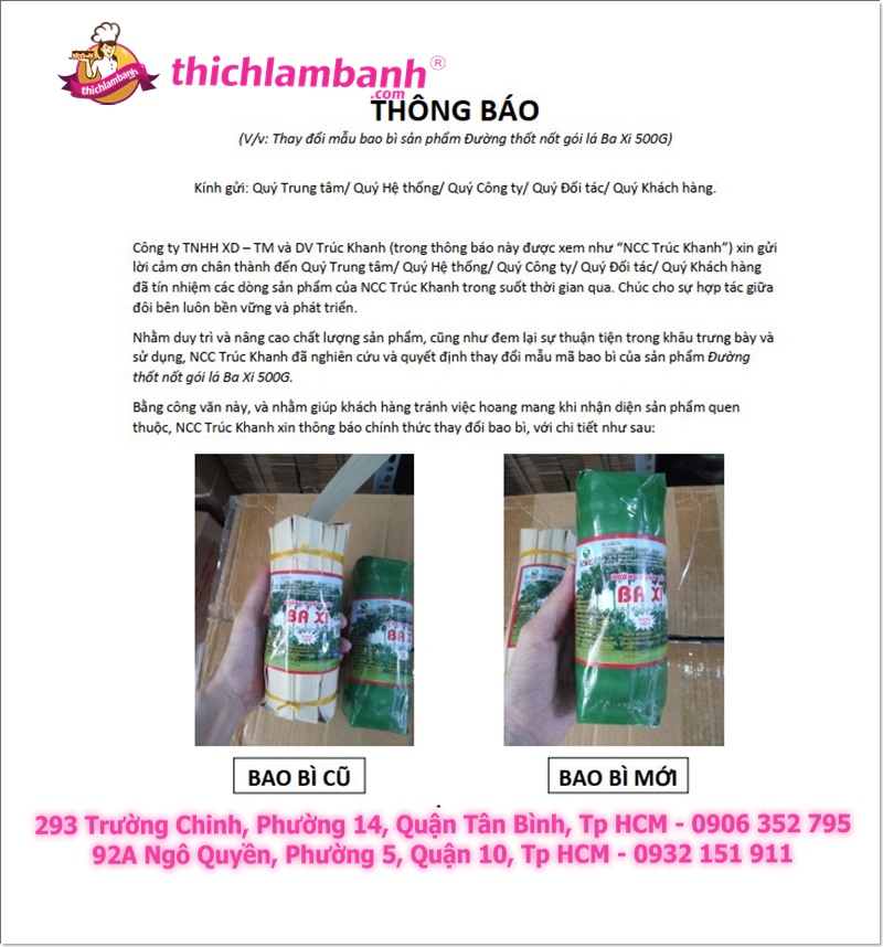 Đường thốt nốt Ba Xi gói lá 500g