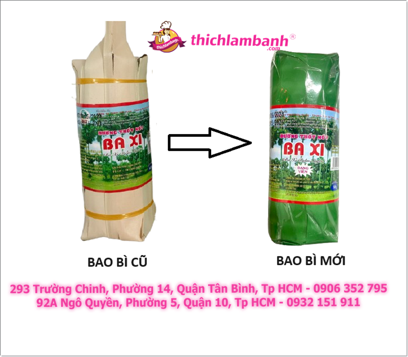 Đường thốt nốt Ba Xi gói lá 500g