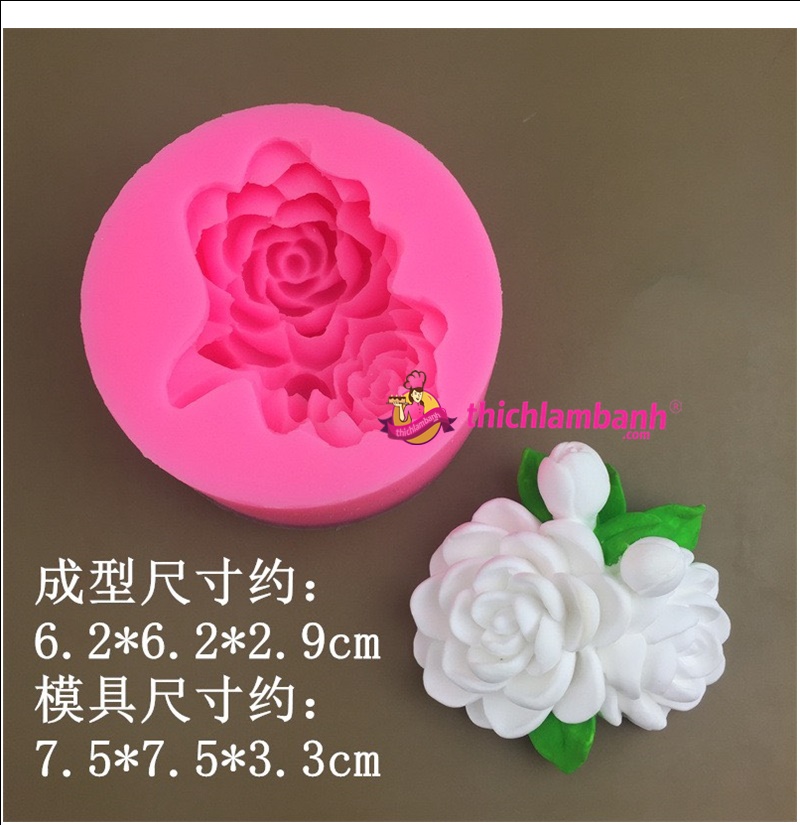 4D Silicon hoa nhài 6.2cm H8545