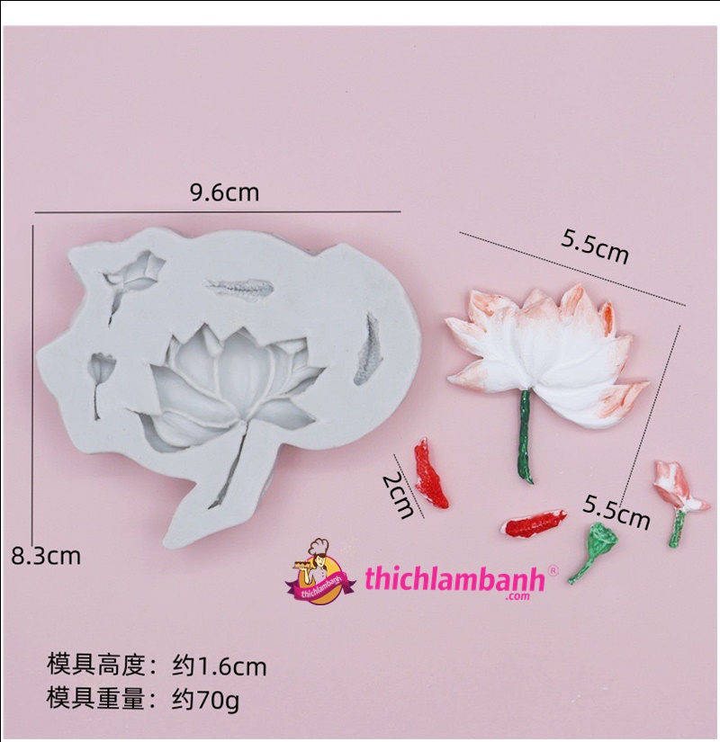 4D Silicon hoa sen nghiêng H8456