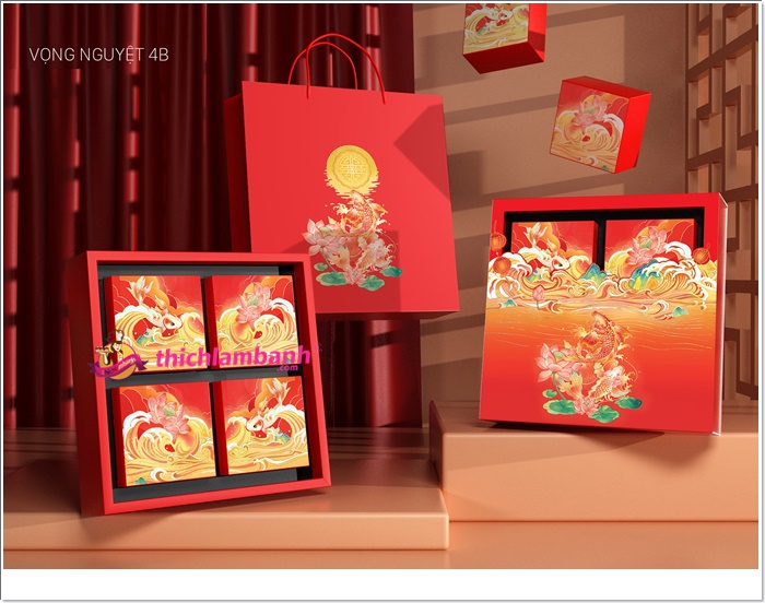 Hộp Đựng Bánh Trung Thu Vọng Nguyệt 4B