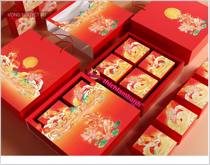 Hộp Đựng Bánh Trung Thu Vọng Nguyệt 4B