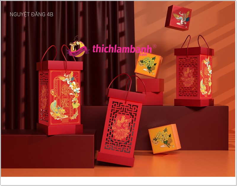 Hộp Đựng Bánh Trung Thu Nguyệt Đăng 4B