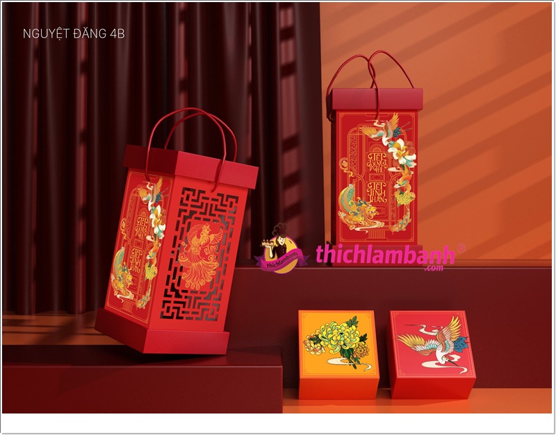 Hộp Đựng Bánh Trung Thu Nguyệt Đăng 4B