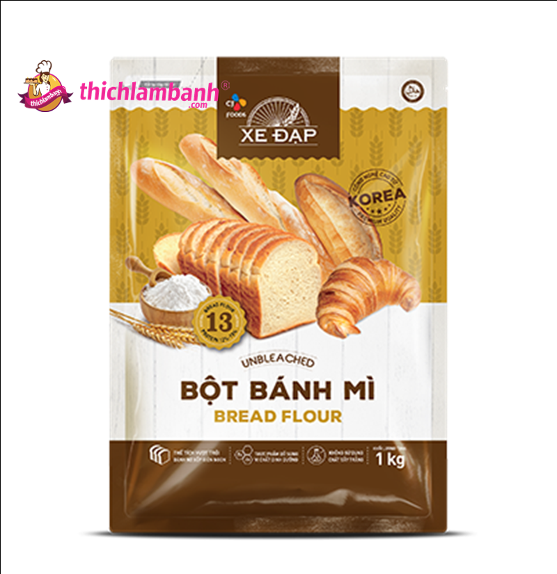 Bột Mì Bánh Mì Số 13 hiệu Xe Đạp 1KG