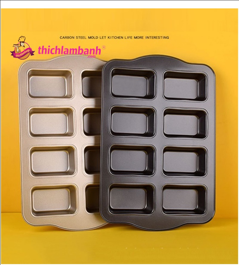 Khuôn bánh 8 ô chữ nhật chống dính