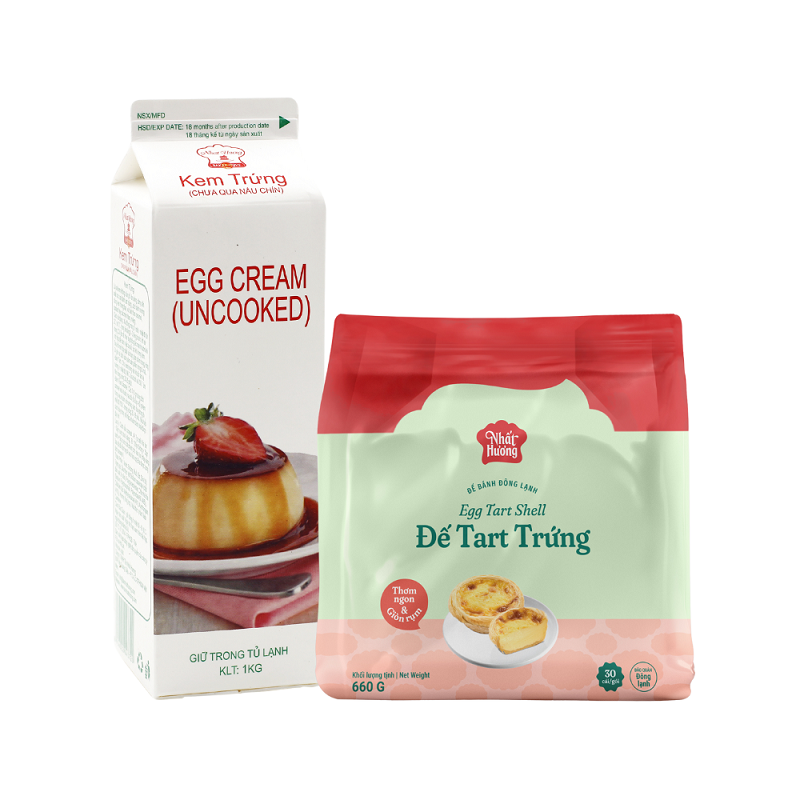 Combo Đế Bánh Tart Trứng Và Kem Trứng