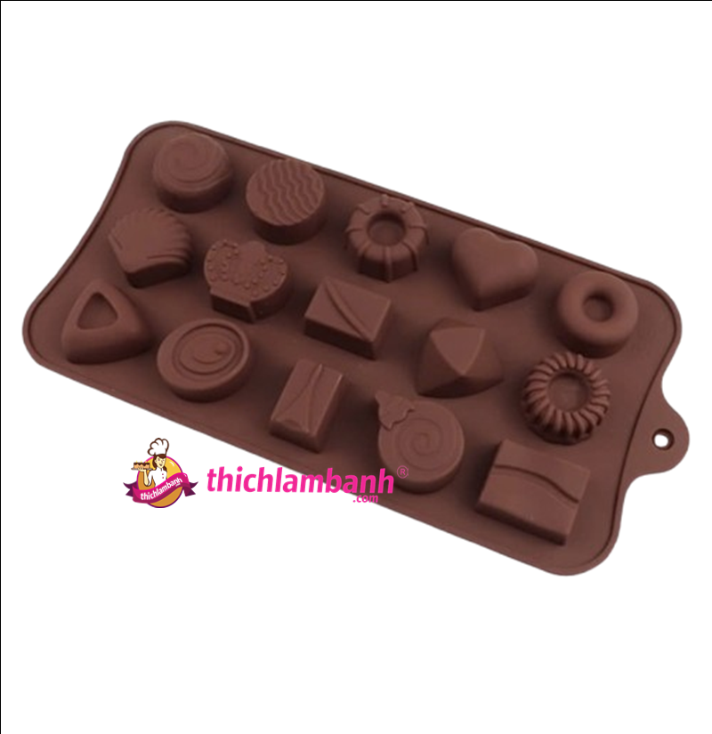 Khuôn silicon 15 viên socola