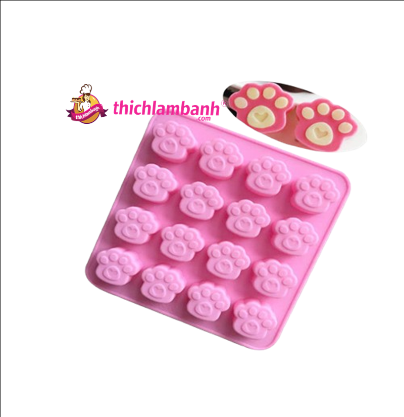 Khuôn silicon 16 chân gấu mini